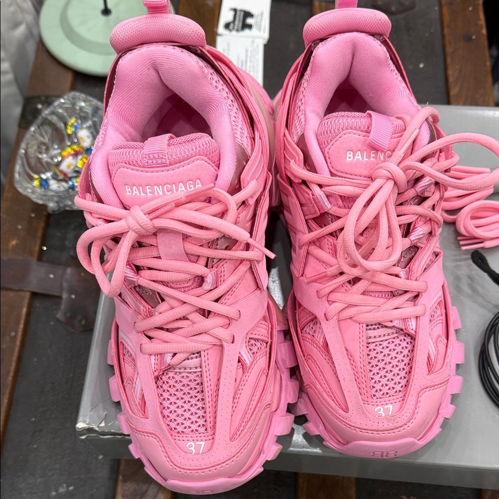Balenciaga Vibrant Pink Athletic Shoes